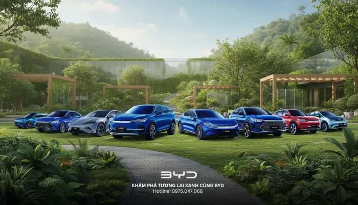 Dàn xe điện BYD đa dạng phân khúc – Tham khảo ngay Giá lăn bánh BYD HCM, nhiều lựa chọn từ SUV, sedan đến crossover.